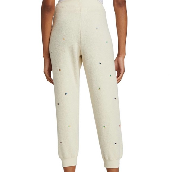 THE GREAT. Pants - The Great. Faux Shearling Cropped Sweatpants